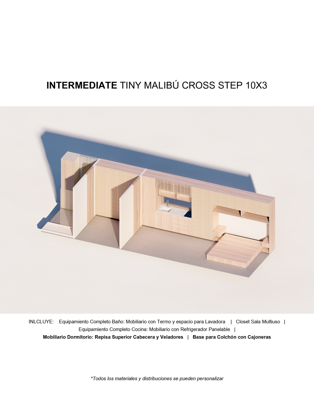 Tiny Malibú Cross Step (10x3)