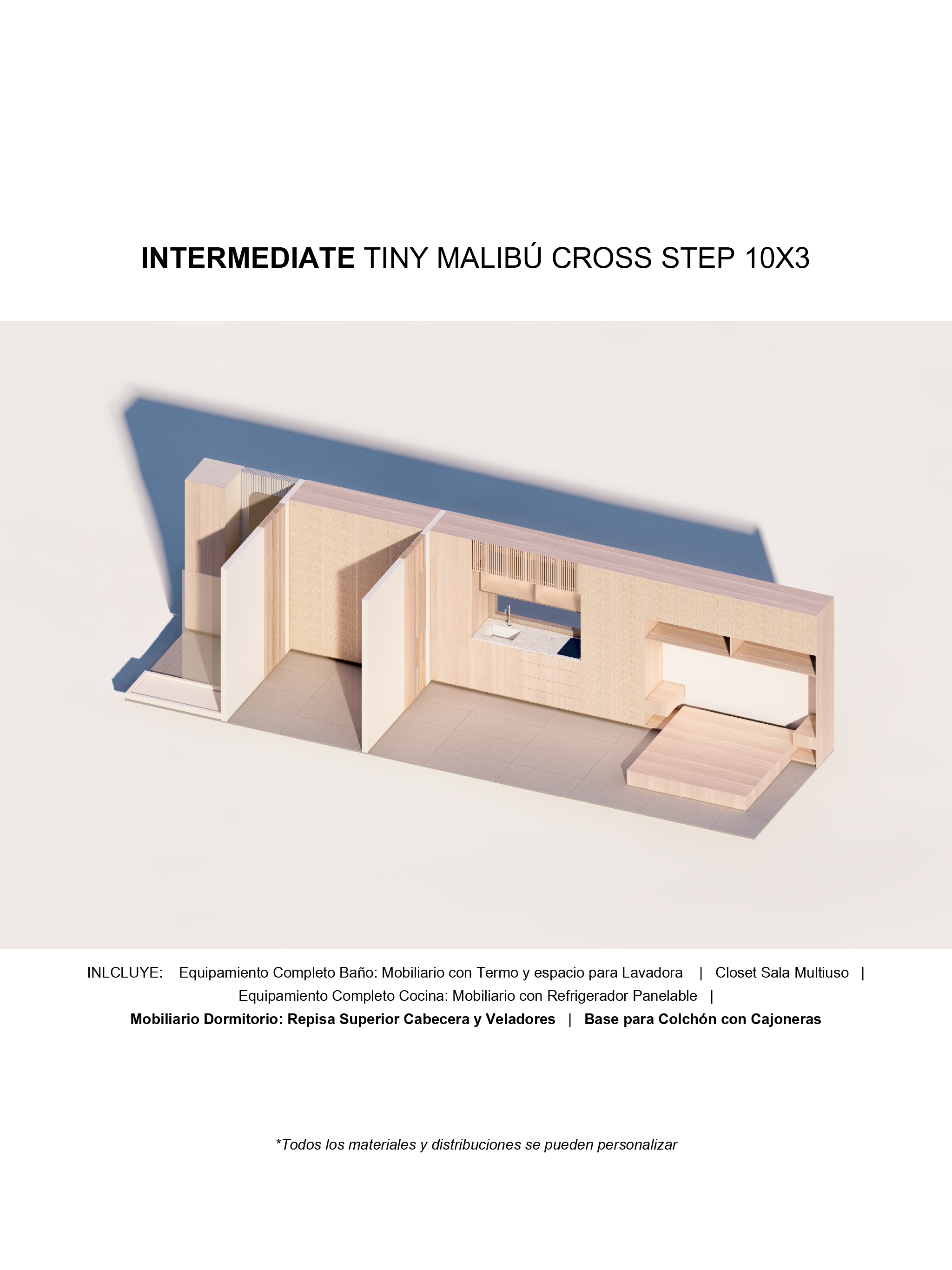 Tiny Malibú Cross Step (10x3)